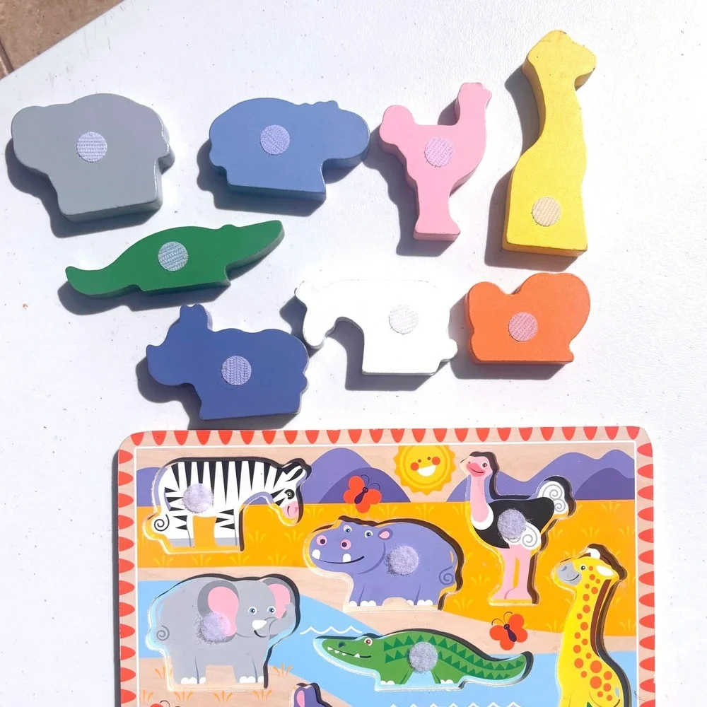 Melissa & Doug Safari Wooden Chunky Puzzle Kids One Size Multicolor Animals